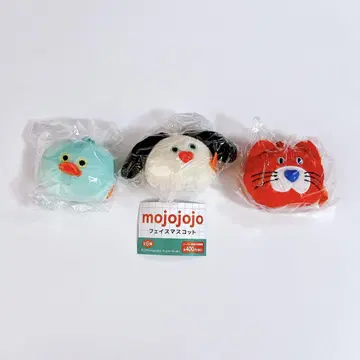 mojojojo 페이스 마스코트 3점 고양이 병아리 강아지