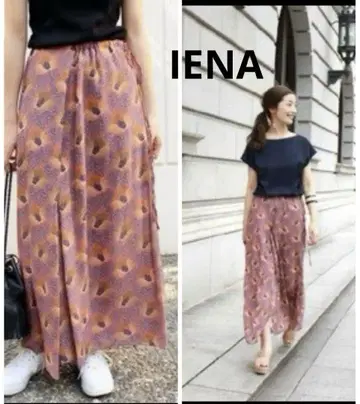 IENA chere 프린트 롱 슬릿 스커트