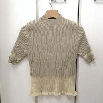 FURFUR 시어 콤비 리브 풀오버