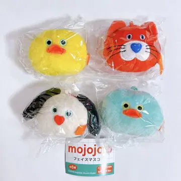 mojojojo 페이스 마스코트 3점 고양이 병아리