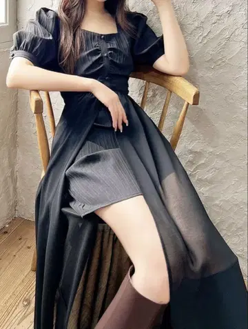 RESEXXY 즉시 구매 가능 레이어드 미니 원피스