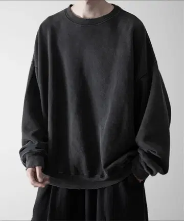 [ RUUBON ] vintage damage pigment sweat