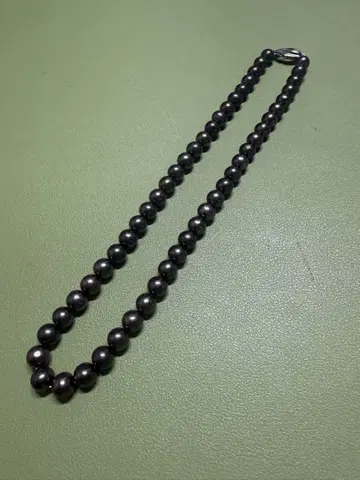 주얼리 마키 블랙 펄 목걸이 실버 클로징 포함 약 40cm