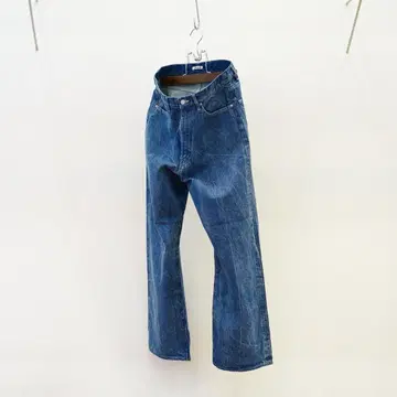 AURALEE SELVEDGE FADED LIGHT DENIM PANTS