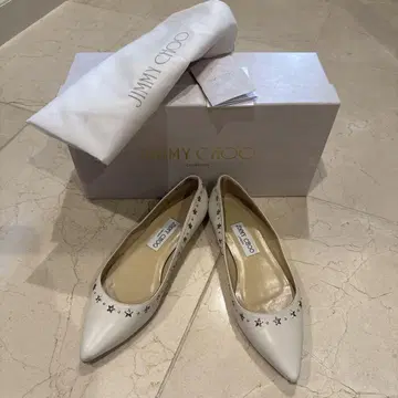 JIMMY CHOO 화이트 스틸레토 로우힐 펌프스 size36