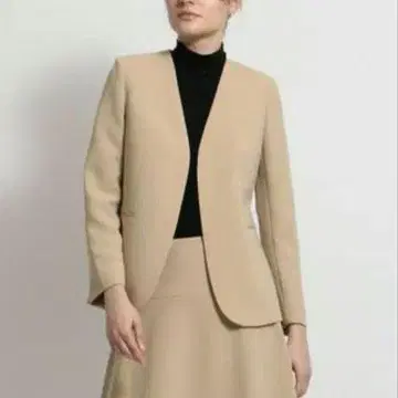 Theory CLASSIC CREPE 노카라 자켓 2 / 와이드 팬츠 P