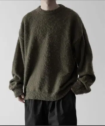 [ RUUBON ] crew neck shaggy knit