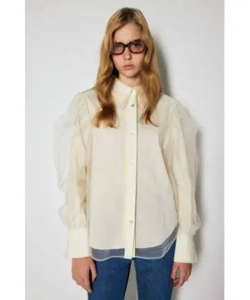 moussy TULLE LAYERED 셔츠