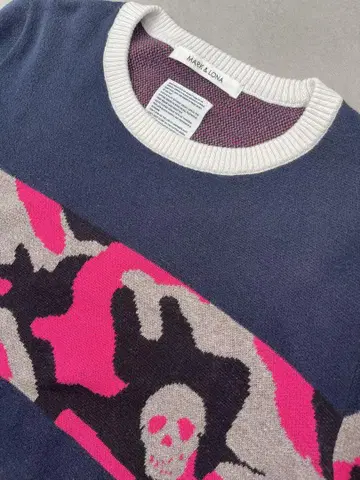 MARK & LONA 스컬 카모플라주 니트 스웨터