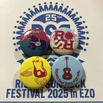RISING SUN ROCK FESTIVAL 2025 핀 배지 4개 세트