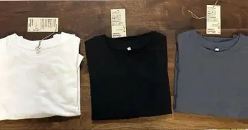 MUJI 3색 세트 라이트 맨투맨 크루넥 반팔 티셔츠 M