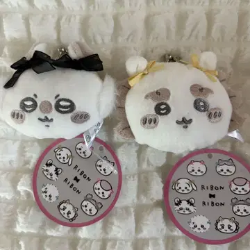 치이카와 (먼작귀) 미니 동전 지갑~리본~ 모몽가 시사 2개 세트