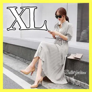 새상품 XL 셔츠 원피스 여성용 세레모니 고급 자외선 차단 그레이