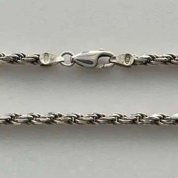 실버 925 컷 로프 체인 50cm 와이드 SV925 Silver