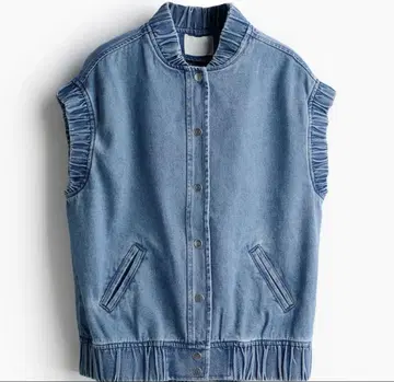 H&M 데님 슬리브리스 베스트 자켓 여성용