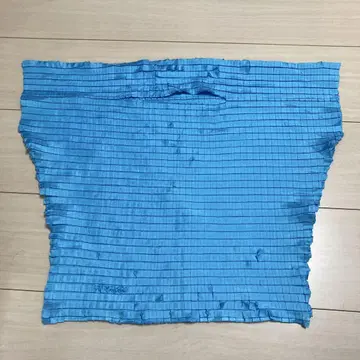 isseymiyake 파란색 플리츠 상의