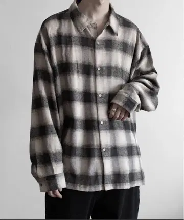 [ RUUBON ] cotton ombre check shirt