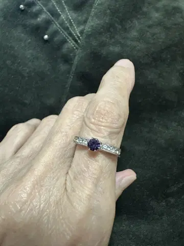 자수정 실버 반지