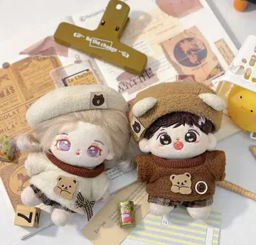 봉제 인형 옷 2벌 세트 10cm 솜 인형 누이 옷