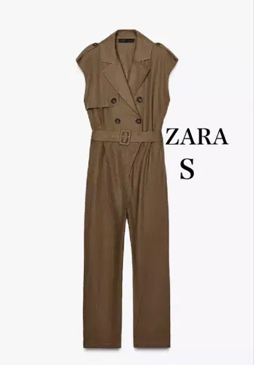ZARA 2025ss 새상품 린넨 점프수트 벨트 S