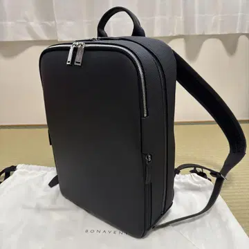 [컨디션 최상] 보나벤투라 백팩 다비데 스퀘어 가죽 블랙