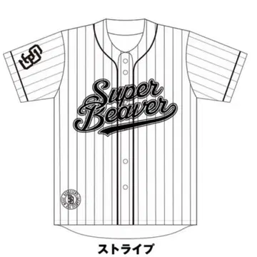 SUPER BEAVER 20주년 베이스볼 셔츠 스트라이프 L 사이즈