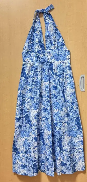 ZARA 꽃무늬 보타니컬 캐미 롱 원피스 블루 L 사이즈