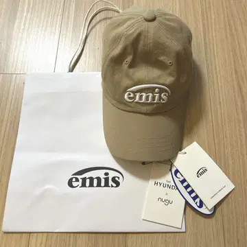공식 매장 구매 emis 베이지 캡 한국 자수