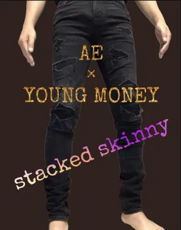 American Eagle Young Money 스택 스키니