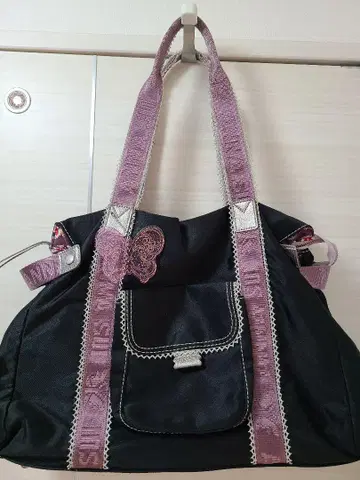 ANNA SUI 토트백 블랙 x 보라색 나비