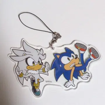 초코카와 트윈 아크릴 스트랩 초코카와 SONIC 소닉 실버