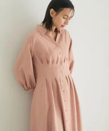 ANAYI 아나이 슬라브 트윌 턱 플레어 원피스