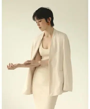 todayful 리브 타이트 롱 원피스 아이보리 38