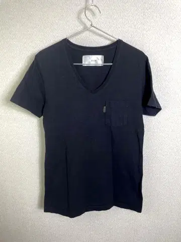 AKM V넥 티셔츠 블랙 사이즈 L
