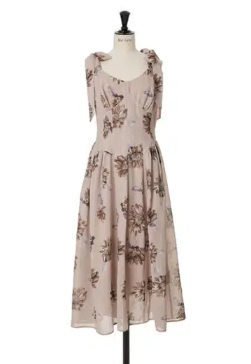 Her lip to Sunflower-Printed Midi Dress