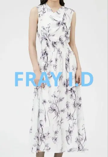 FRAYID 허리 셔링 플라워 프린트 원피스
