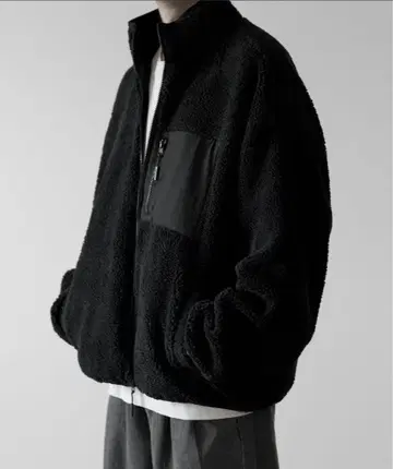 [ RUUBON ] high neck boa jacket