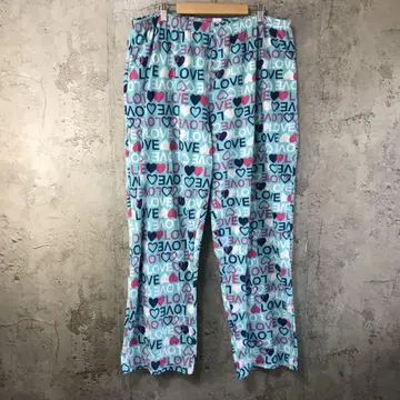 Y5591 구제 의류 패턴 팬츠 파자마 팬츠 스카이블루 90s Y2K