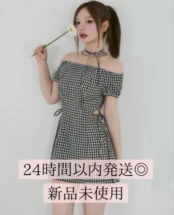 ANDMARY Becky check mini dress