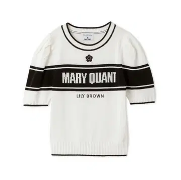 MARY QUANT LILY BROWN 반팔 니트 니트 풀오버