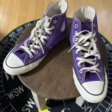 퍼플 하이컷 신발 컨버스 26.5cm