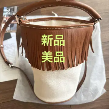 새상품 Fringe Bucket Bag/CAMEL ayako