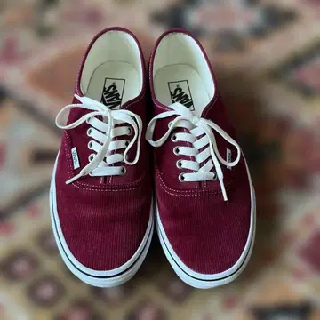 VANS 어센틱 코듀로이 버건디 27cm