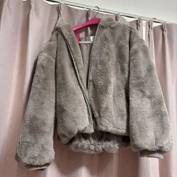 후드 보아 자켓 그레이
