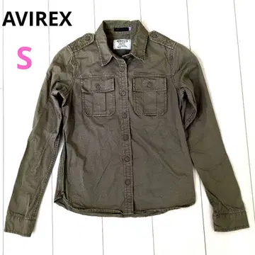 AVIREX earth 밀리터리 셔츠 S 사이즈 면 100%