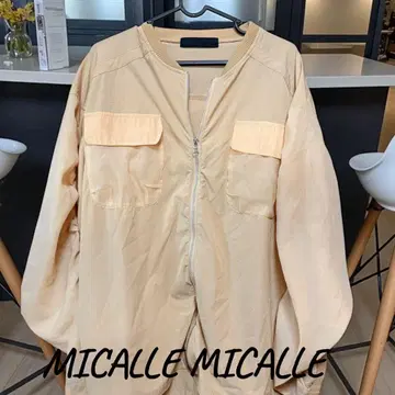 [새상품급] MICALLE MICALLE 노카라 자켓 베이지