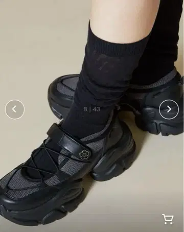 마리콴트 크로스 코드 발레 스니커즈 그레이 23cm