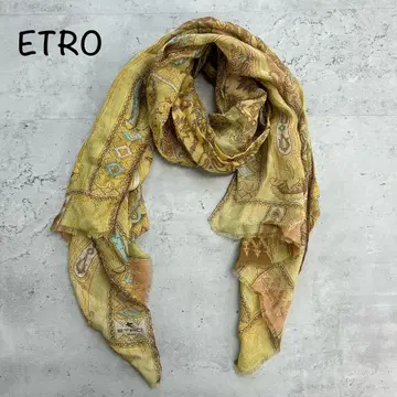 ETRO 에트로 실크 혼방 스카프 스톨 페이즐리 직사각형 여성용