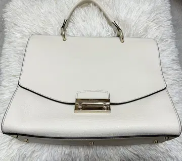 FURLA 화이트 가죽 핸드백