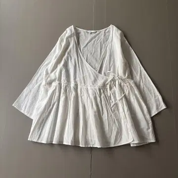 [새상품급] 리라시크 인도 면 턱 카슈쿨 랩 블라우스 L